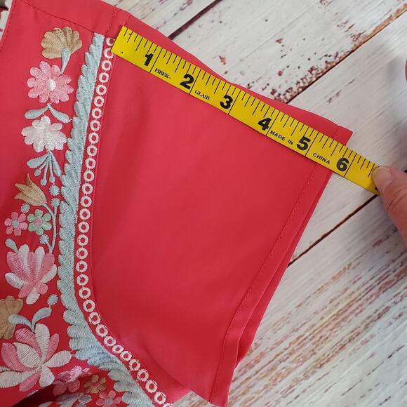 Anthropologie Pankaj & Nidhi Pink Cottagecore Maxi Dress XL Pastel Embroidered - Picture 13 of 14